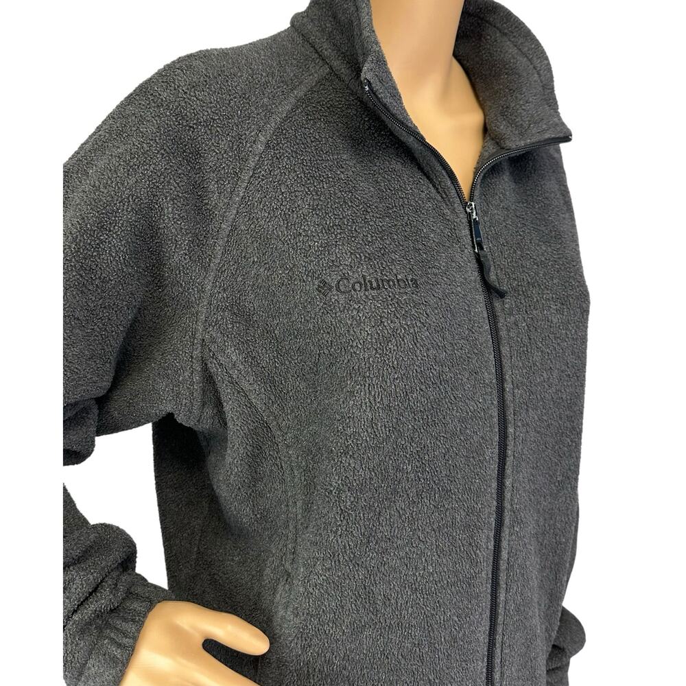 Columbia Full Zip Fleece Jacket Charcoal Gray Size XL - Picture 8 of 10